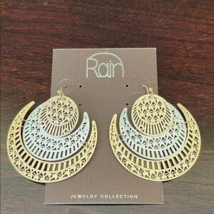 Rain Gold and Silver Filigree Earrings